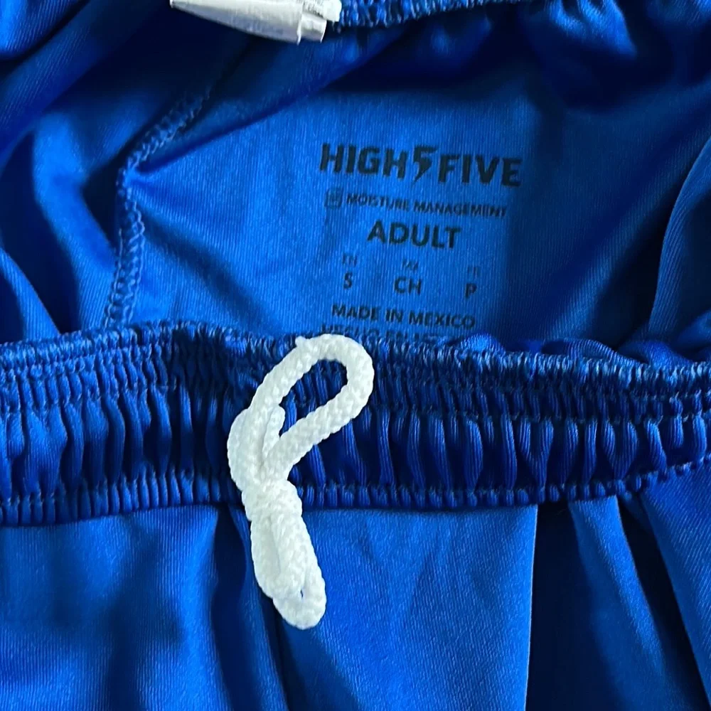 Blue Athletic Basketball Shorts with Elastic Waistband - Picture 4 of 6